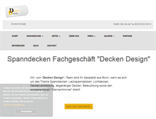 Tablet Screenshot of decken-design.com